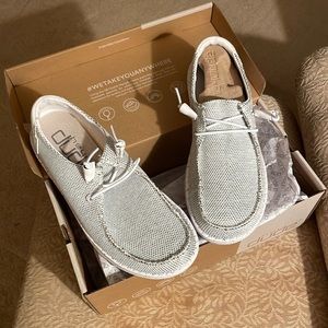 Hey Dudes Wendy Sox Stone White NIB